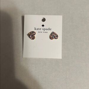 Kate Spade , Multicolor Heart, earrings. Nickel free, pierced earring.